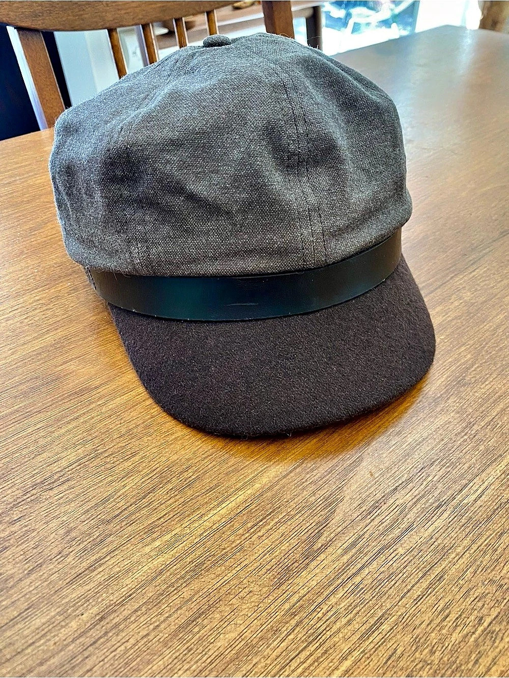 Brixton Hooligan Cap in Brown & Black Size 7 1/4